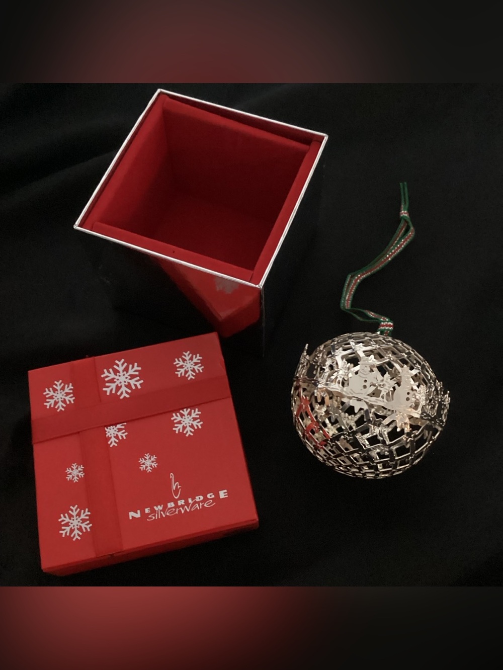 Newbridge Silverware Snowman Christmas Ornament Silver Plated With Box